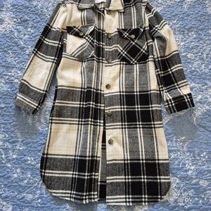 Bluenotes Black and Cream Plaid Jacket